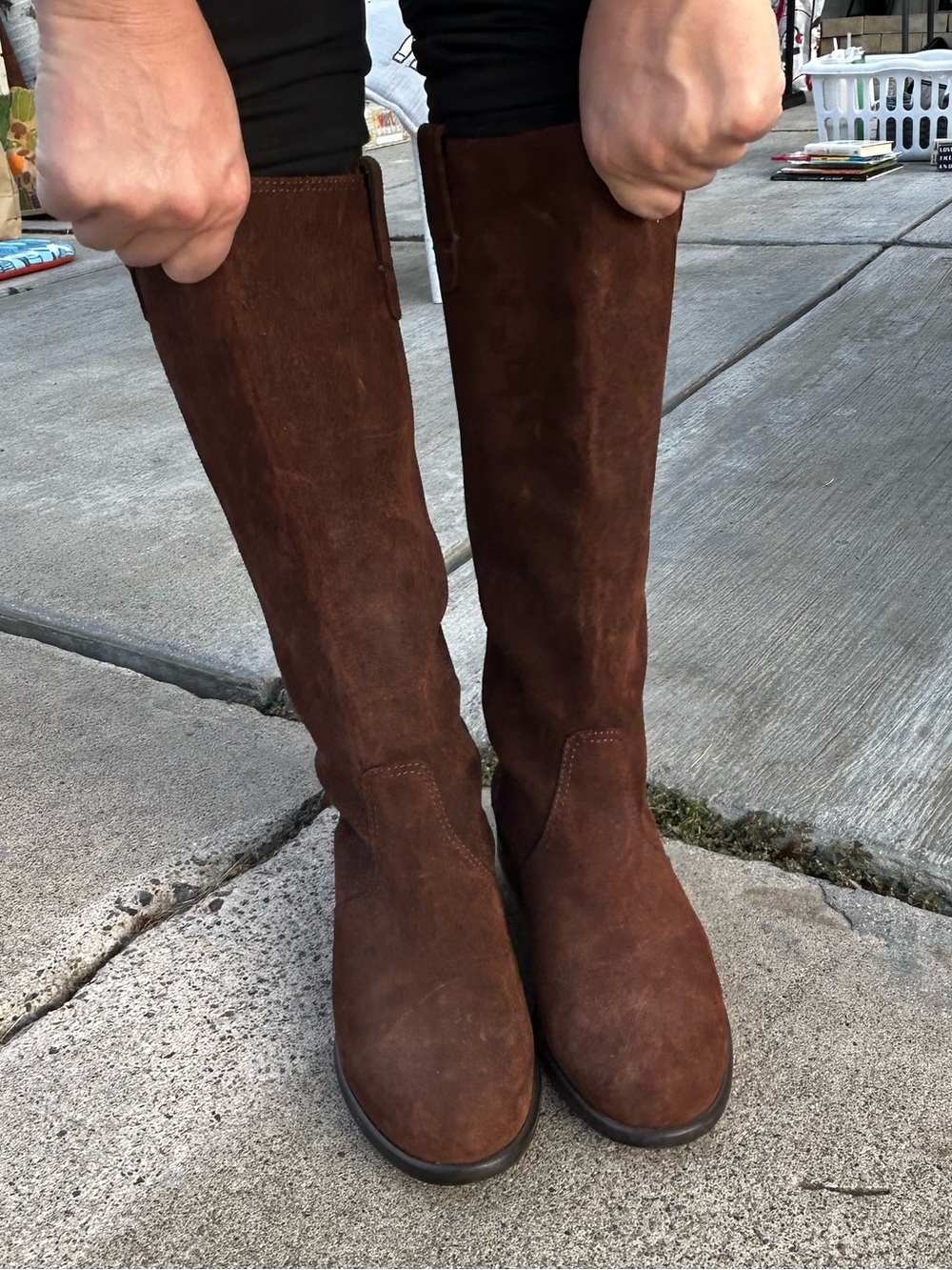 Madewell Brown Suede Riding Boots